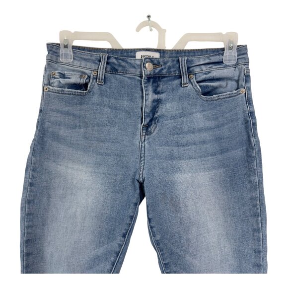 Pistola Distressed Light Wash Denim Cuffed Skinny Jeans Womens Size 29 Cotton Bl - Picture 11 of 13